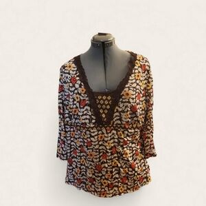 Happy APT 9 Boho Spring Floral Top